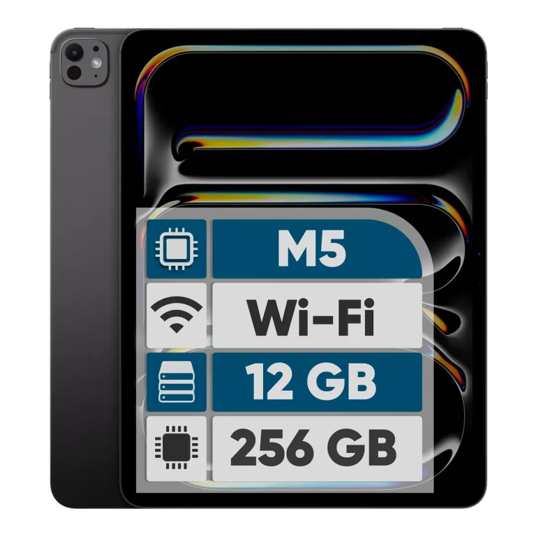 تبلت ۱۳ اینچ اپل مدل IPad Pro ۲۰۲۵ M۵ Wi-Fi ظرفیت ۲۵۶ گیگابایت و رم ۱۲ گیگابایت، رزولوشن دوربین ۱۲ مگاپیکسل، پشتیبانی از قلم و کیبورد