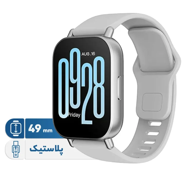 ساعت هوشمند شیائومی مدل Redmi Watch ۵ Active دارای قابلیت های قابلیت مکالمه از طریق بلوتوث، قابلیت تغییر طرح ساعت یا تم بند پلاستیک