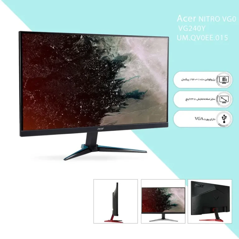 مانیتور ایسر مدل NITRO VG۰ VG۲۴۰Y UM.QV۰EE.۰۱۵ سایز ۲۳.۸ اینچ