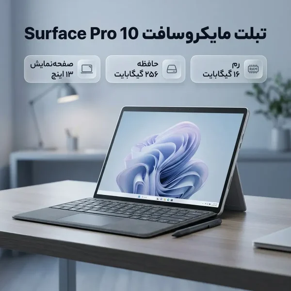 تبلت 13 اینچی مایکروسافت مدل Surface Pro 10-Core Ultra 7 165U ظرفیت 256 گیگابایت و رم 16 گیگابایت به همراه کیبورد Surface Pro Copilot و قلم Slim Pen 2 - تصویر 2