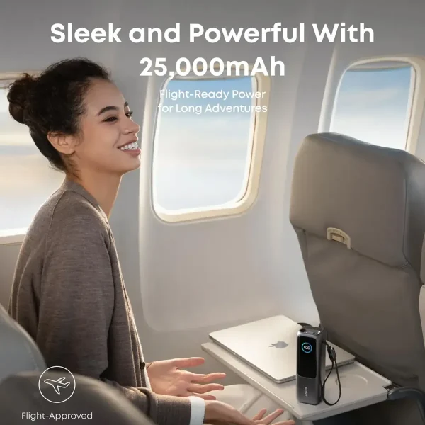 پاوربانک 100 وات انکر مدل A1695 ظرفیت 25000 میلی آمپر ساعت به همراه دو کابل USB-C - تصویر 10