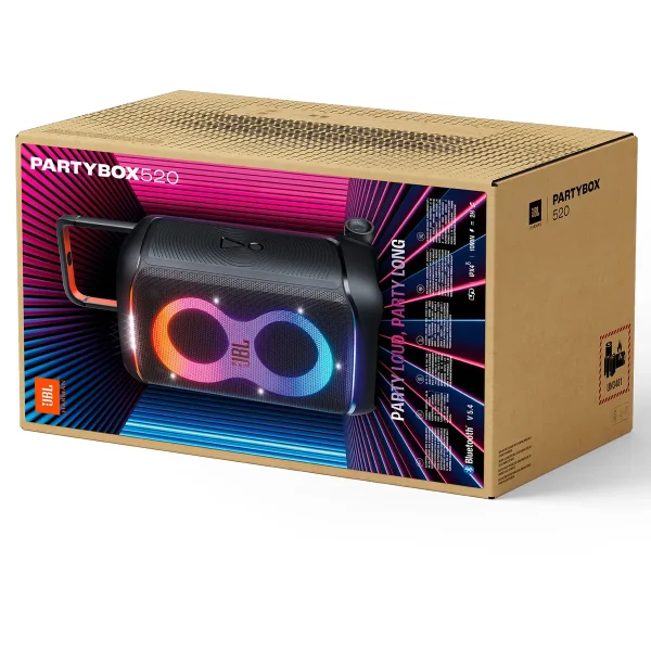 اسپیکر بلوتوثی قابل حمل جی بی ال مدل PartyBox 520 - تصویر 11