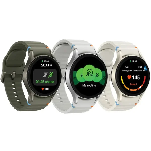 ساعت هوشمند سامسونگ مدل Galaxy Watch 7 40mm دارای قابلیت های کنترل موسیقی (Music Player)، قابلیت مکالمه از طریق بلوتوث، قابلیت تغییر طرح ساعت یا تم، صفحه همیشه روشن (Always-on Display)، پشتیبانی از دستیار صوتی بند پلاستیک - تصویر 7