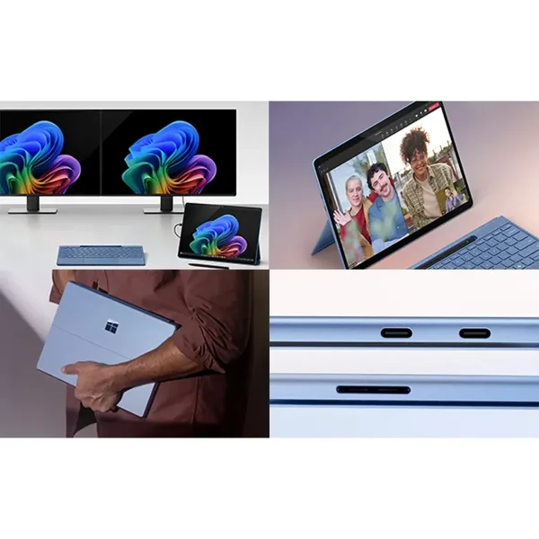 تبلت 13 اینچی مایکروسافت مدل Surface Pro 11-Snapdragon X Elite OLED ظرفیت 1 ترابایت و رم 16 گیگابایت به همراه کیبورد Surface Pro Copilot - Image 17