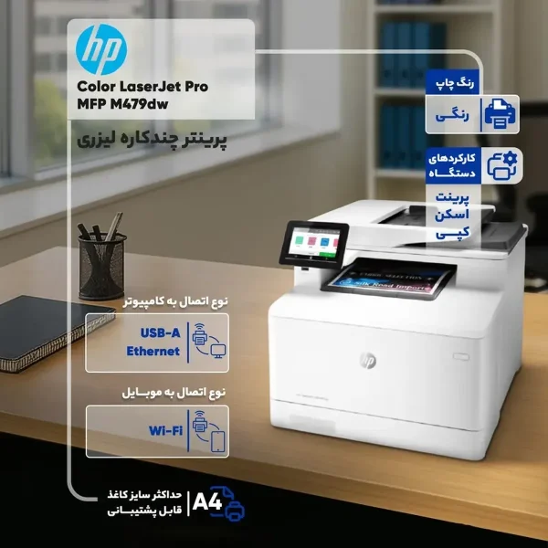 پرینتر چند کاره لیزری اچ‌ پی مدل Color LaserJet Pro MFP M479dw - تصویر 2