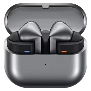 هدفون بلوتوثی سامسونگ مدل Galaxy Buds3 Pro دارای نویز کنسلینگ فعال (ANC)، درگاه شارژ USB Type-C، شارژ بی سیم، با قابلیت اتصال به چند دستگاه، پشتیبانی از فرمان لمسی، پشتیبانی از دستیار صوتی، مقاوم در برابر آب