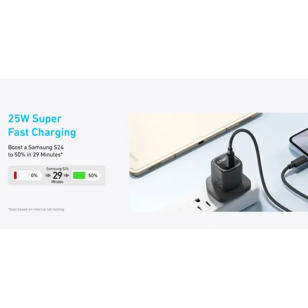 شارژر دیواری 25 وات انکر مدل A2656 به همراه کابل USB-C به طول 1.5 متر - تصویر 4