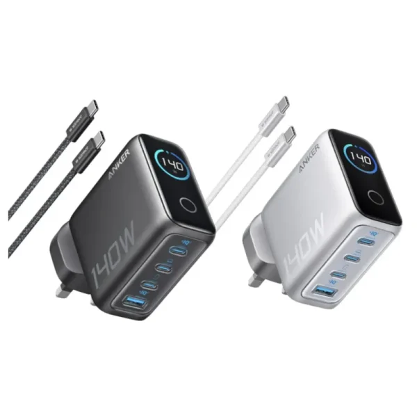 شارژر دیواری 140 وات چهار پورت انکر مدل B2697KZ1 به همراه کابل USB-C به طول 1.5 متر - تصویر 3