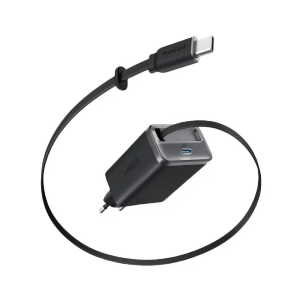 ANKER 35W 1C BUILT-IN BLACK_6 شارژر انکر بهمراه کابل متصل Anker Nano USB C Charger Block 35W Max 2-Port مدل A2658 - تصویر 1