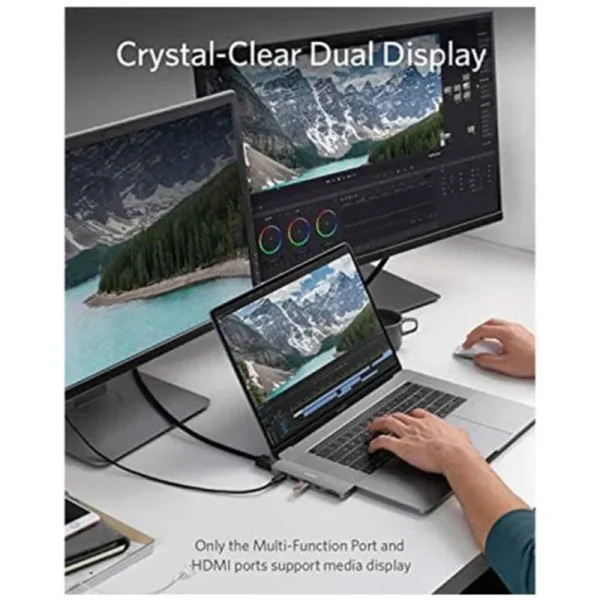 هاب 7 پورت USB-C انکر مدل A8371 7-in-2 for MacBook - تصویر 2