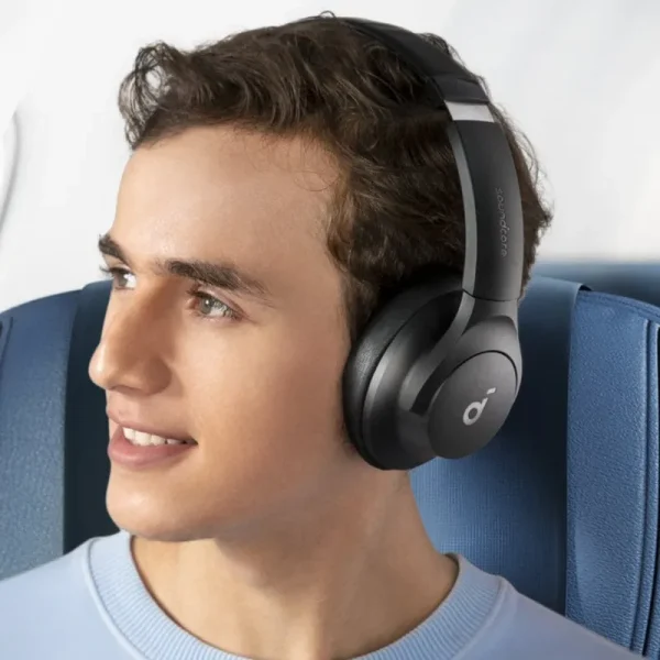 هدفون بلوتوثی انکر مدل Soundcore Q20i با نویز کنسلینگ فعال (ANC)، درگاه شارژ USB Type-C، دارای 2 میکروفون داخلی و 2 میکروفون خارجی، پشتیبانی از صدای Hi-Res از طریق کابل AUX - تصویر 3