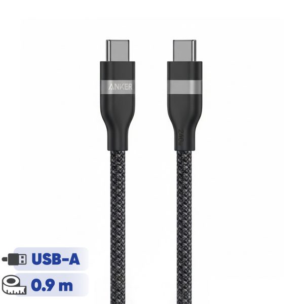 کابل تبدیل USB-C به USB-C انکر مدل A82E2 طول 0.9 متر با توان 240 وات - تصویر 1