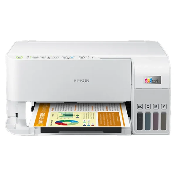 پرینتر جوهرافشان رنگی 3 کاره اپسون مدل EcoTank L3556 سایز A4 با قابلیت پرینت، اسکن و کپی، اتصال Wi-Fi و USB - تصویر 4