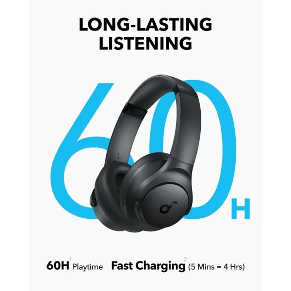 هدفون بلوتوثی انکر مدل Soundcore Q11i بدون قابلیت نویز کنسلینگ، درگاه شارژ USB Type-C، دارای میکروفون داخلی، شارژ سریع - تصویر 5