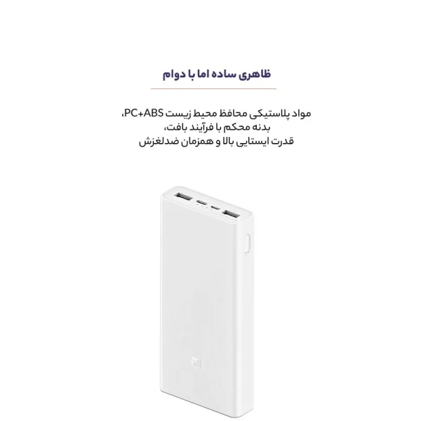 پاوربانک شیائومی مدل PLM18ZM ظرفیت 20000 میلی آمپر ساعت - تصویر 4